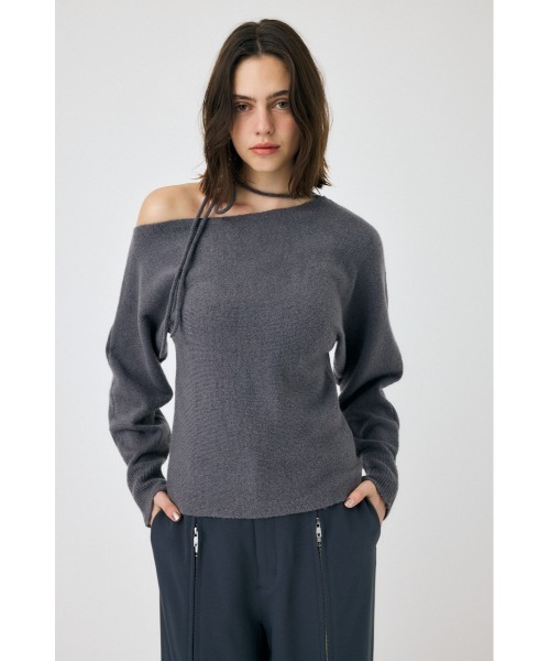 ニット セーター ONE SHOULDER セーター レディース MOUSSY ニット セーター ONE SHOULDER レディース : ZOZOTOWN