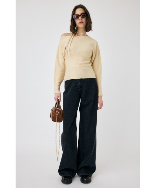 MOUSSY ニット セーター ONE SHOULDER レディース : ZOZOTOWN