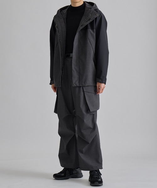 【通気性抜群】N.HOOLYWOOD × UNITED TOKYO コラボパンツ 別注 MaNatsu No Slim Tapered Pants(36 DARK GREY): N