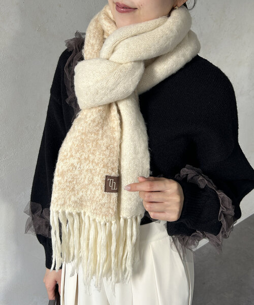 Thevon（ゼヴォン） マフラー ストール リバーシブルMIXボリューム