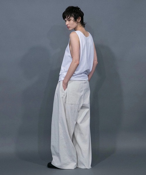 my beautiful landlet パンツ 「my landlet」COTTON LINEN TUCK