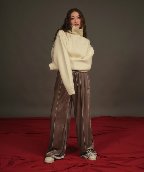 ACLENT（アクレント） ニット セーター ルーズタートルジャガード