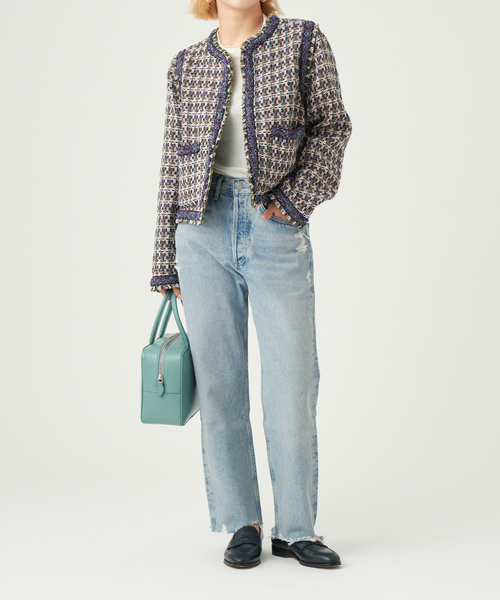 IENA LA BOUCLE ジャケット ノーカラージャケット LINTON