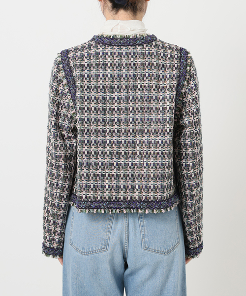 IENA LA BOUCLE ジャケット ノーカラージャケット LINTON