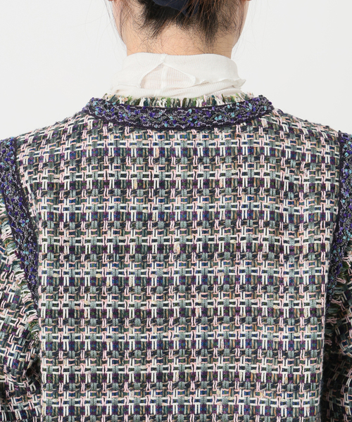 IENA LA BOUCLE ジャケット ノーカラージャケット LINTON