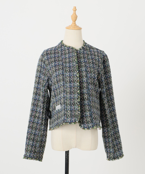 IENA LA BOUCLE ジャケット ノーカラージャケット LINTON