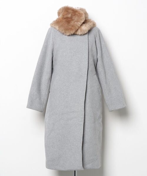 KBF（ケービーエフ） ノーカラーコート ONE グレー レディース