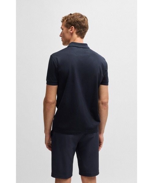 BOSS（HUGO BOSS） ポロシャツ ストラクチャードコットン ジップ