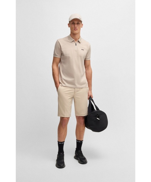 BOSS（HUGO BOSS） ポロシャツ ストラクチャードコットン ジップ