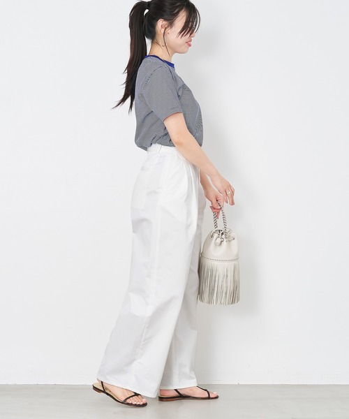 最終お値下げ　ミナペルホネン ベージュワイドパンツ チノパン 初売り 最終お値下げ ミナペルホネン ベージュワイドパンツ