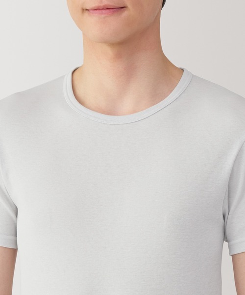 無印良品 インナーシャツ 肌着 紳士 さらっと綿 クルーネック半袖T