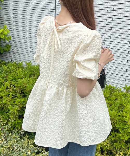 Futier Land tシャツ 「新色追加」ふくれジャガードペプラム
