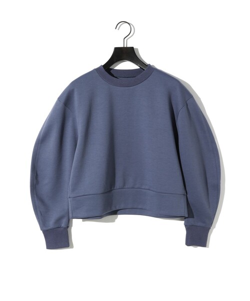 tシャツ MIDIUMISOLID for Ladies カーブスリーブダブルニットプルオーバー レディース MIDIUMISOLID tシャツ for Ladies カーブスリーブダブルニット
