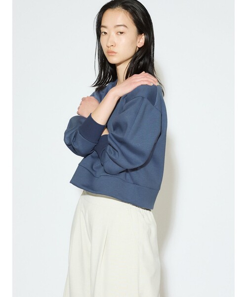 MIDIUMISOLID tシャツ for Ladies カーブスリーブダブルニット
