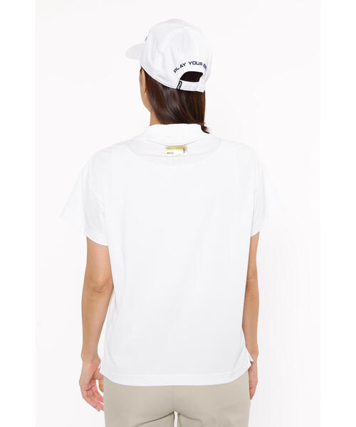 tシャツ ベア天竺ハイネックカットソー レディース PING tシャツ 「PING APPAREL」ベア天竺/メッシュ半袖ハイネック