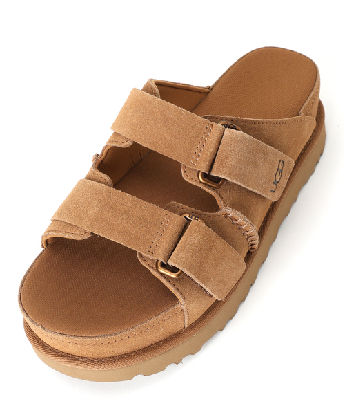 UGG Goldenstar Hi Slide ブラウン サンダル UGG W GOLDENSTAR HI SLIDE SANDAL 
