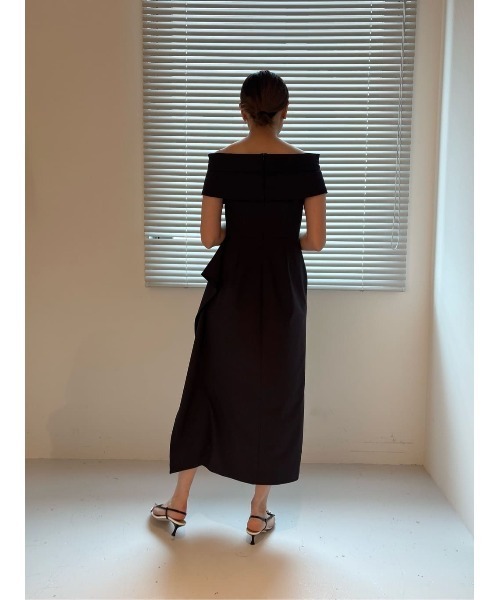 安心追跡【KAREN MILLEN】オフショルダージャージーマキシドレス 安心追跡【KAREN MILLEN】オフショルダージャージーマキシドレス