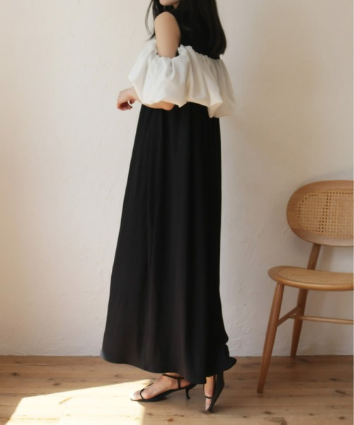 Olu.（オルドット） ワンピース フリルドッキングワンピース