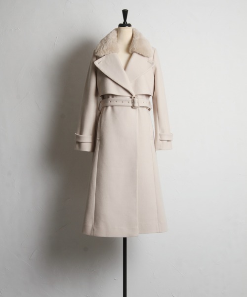 「tocco closet」 ステンカラーコート M モカ レディース_画像2