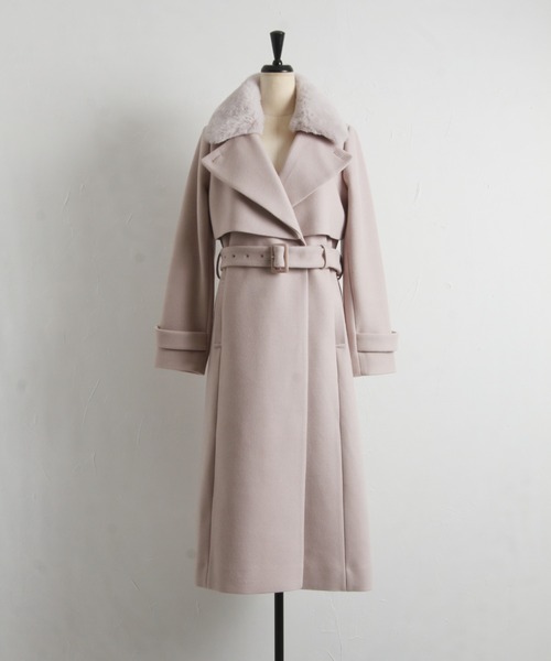 「tocco closet」 ステンカラーコート M モカ レディース_画像4