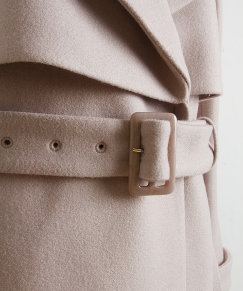 「tocco closet」 ステンカラーコート M モカ レディース_画像9