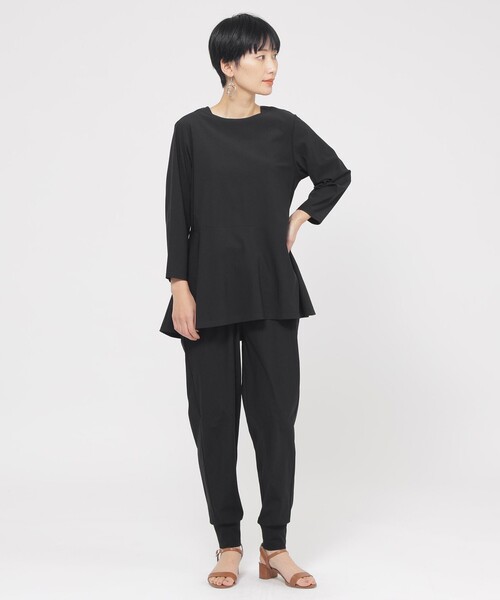 tシャツ 「L」「接触冷感」「UV対策」「ウォッシャブル」ハイゲージメリルチュニックカットソー レディース EVEX by KRIZIA tシャツ 「L」「接触冷感」「UV対策