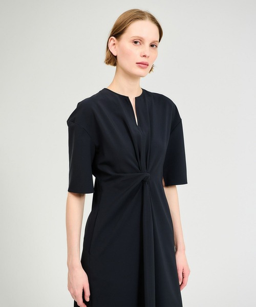 エストネーション　ウエストツイストデザイン グレー ワンピース ESTNATION（エストネーション） ワンピース ESTNATION / ミニツイル