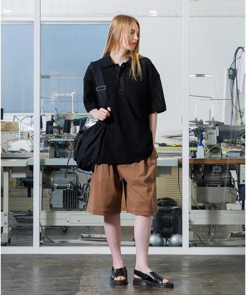VOAAOV（ヴォアーブ） ポロシャツ 半袖 RASCHEL MESH Polo Shirt 