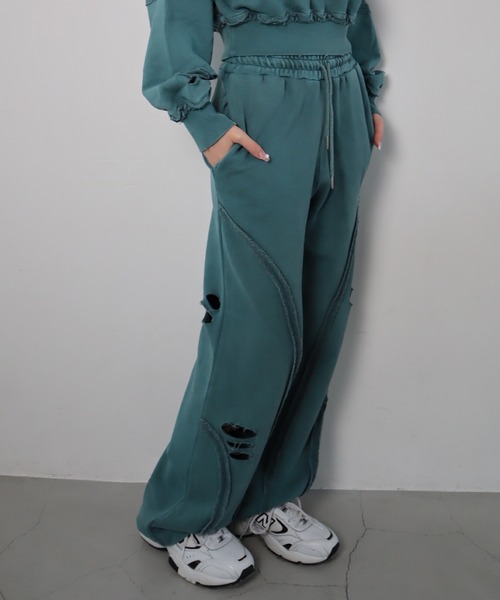 【専用】スーパーワイド コットン パンツ ＆ ダメージスウェット 専用】スーパーワイド コットン パンツ ＆ ダメージスウェット