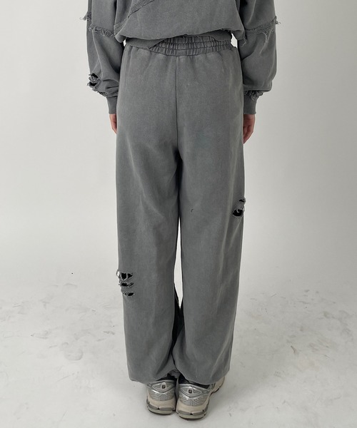 Roger&Raw スウェットパンツ ジャージ ダメージスウェットパンツ