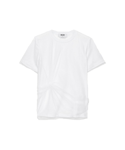 tシャツ チュールレイヤードTシャツ レディース