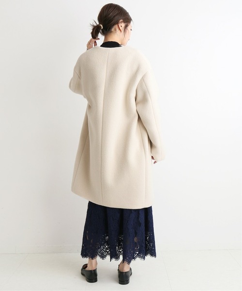 IENA（イエナ） ノーカラーコート 34 ホワイト レディース : ZOZOTOWN