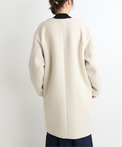IENA（イエナ） ノーカラーコート 34 ホワイト レディース : ZOZOTOWN