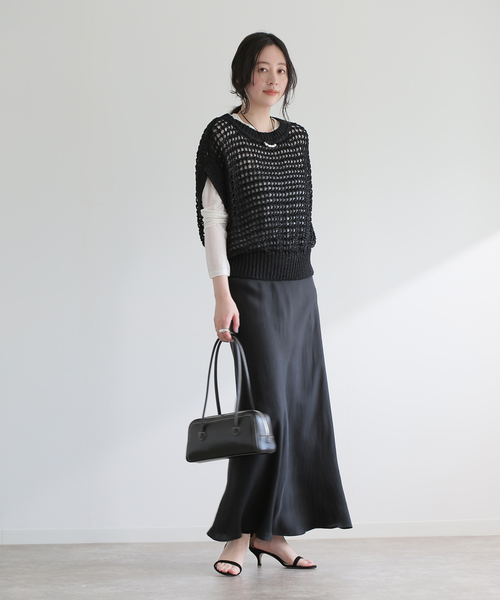 journal standard L'essage ベスト ジレ クロシェニットベスト