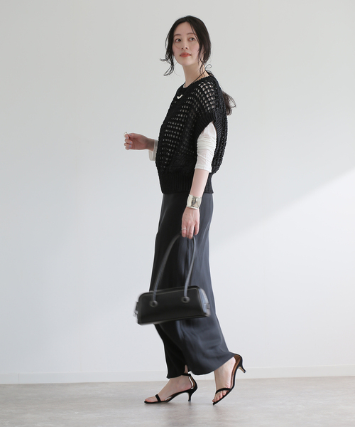 journal standard L'essage ベスト ジレ クロシェニットベスト