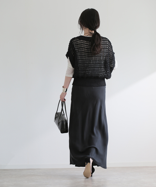 journal standard L'essage ベスト ジレ クロシェニットベスト