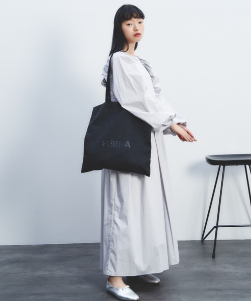 PERNA 「PERNA」 長袖ワンピース LARGE ライトグレー レディース
