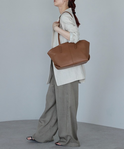 ベージュ レザートートバッグ　3 Ways ベージュ レザー ミニ トート ショルダー ハンドバッグ | Baginning