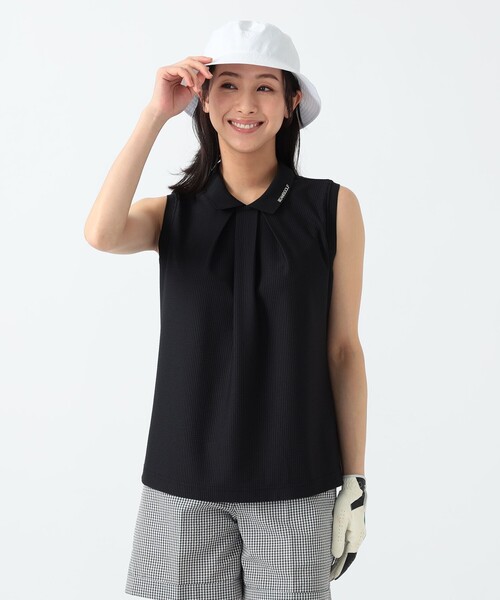 ポロシャツ ポロ PURPLE LABEL / ノースリーブ サッカーポロシャツ レディース
