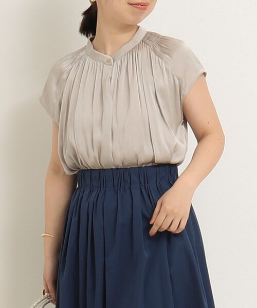 1970年代ドイツ製ヴィンテージ シャーリングブラウス NOLLEY'S LIGHT ブラウス シャツ サテンビンテージシャーリング