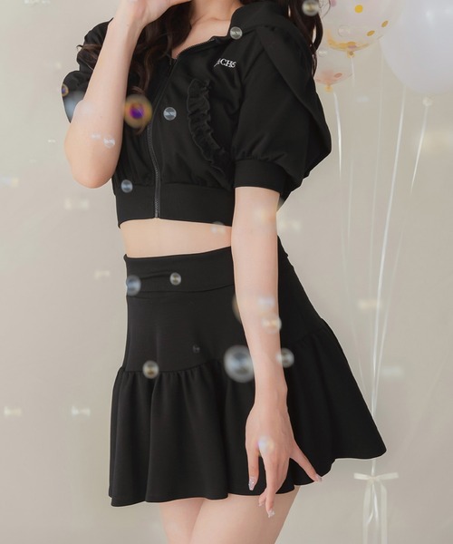PriCHOU スカート Sweat Frill Mini Skirt/スウェットフリルミニ