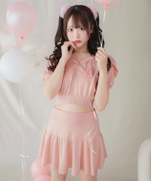 PriCHOU スカート Sweat Frill Mini Skirt/スウェットフリルミニ