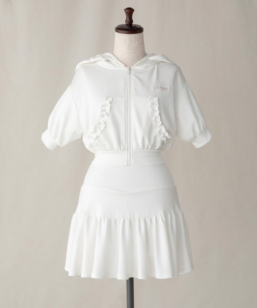 PriCHOU スカート Sweat Frill Mini Skirt/スウェットフリルミニ