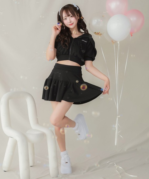 PriCHOU スカート Sweat Frill Mini Skirt/スウェットフリルミニ