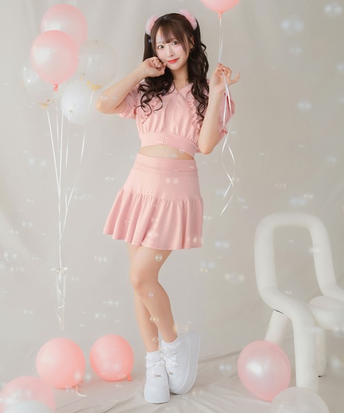 palesop ♡ スウェット フリル ミニスカート PriCHOU スカート Sweat Frill Mini Skirt/スウェットフリルミニ