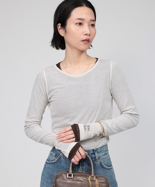 tシャツ 「PROTAGONISTA」レイヤーカットソー レディース