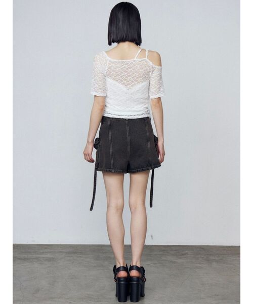 EMODA　レースブラウス EMODA tシャツ レーススキンフィットトップ レディース