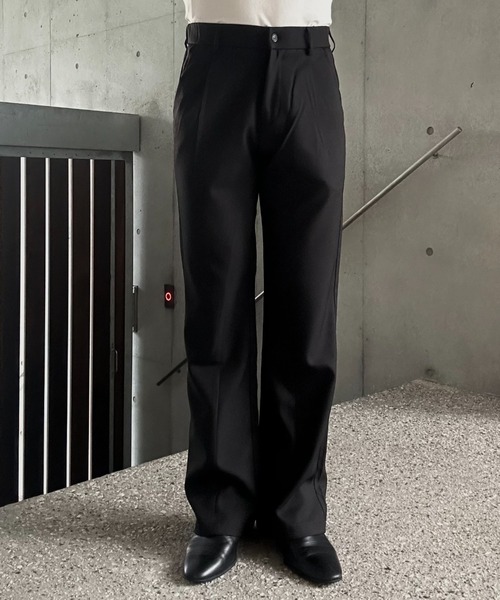 NEAT フレアツータックスラックス Otte スラックス デザインタックフレアスラックス メンズ : ZOZOTOWN