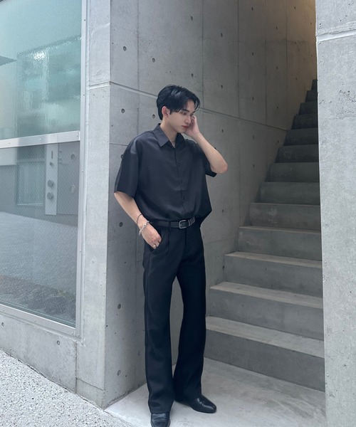 Otte スラックス デザインタックフレアスラックス メンズ : ZOZOTOWN