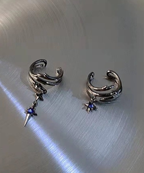 MASHIRO イヤーカフ 「MASHIRO」ブルースターダストドロップイヤーカフ